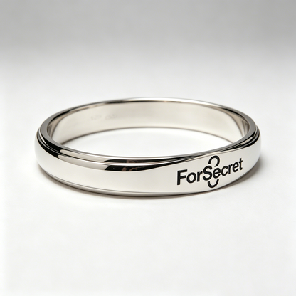 ForSecret Polished Silver Bangle Bracelet, Minimalist Smooth Solid Cuff Bracelet, Tarnish Resistant Daily Stackable Wrist Jewelry Gift for Women Men