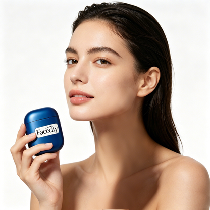 Facecity Portable Facial Skin Care Device, Mini Blue Beauty Instrument for Home & Travel, Rechargeable Skin Massager for Daily Skincare Routine