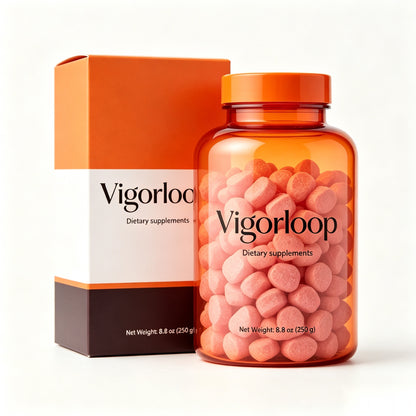 Vigorloop Daily Nutritional Chewable Dietary Supplement Tablets, Portable Split Design for Travel & Daily Wellness Support