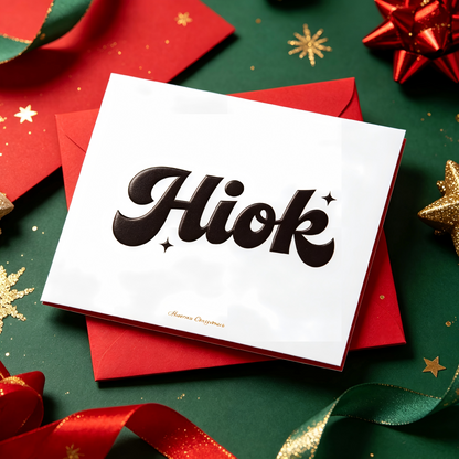 Hiok Premium Blank Greeting Cards with Envelopes, Heavyweight Cardstock, Blank Inside for Christmas, Birthday, Thank You & All Occasions, White