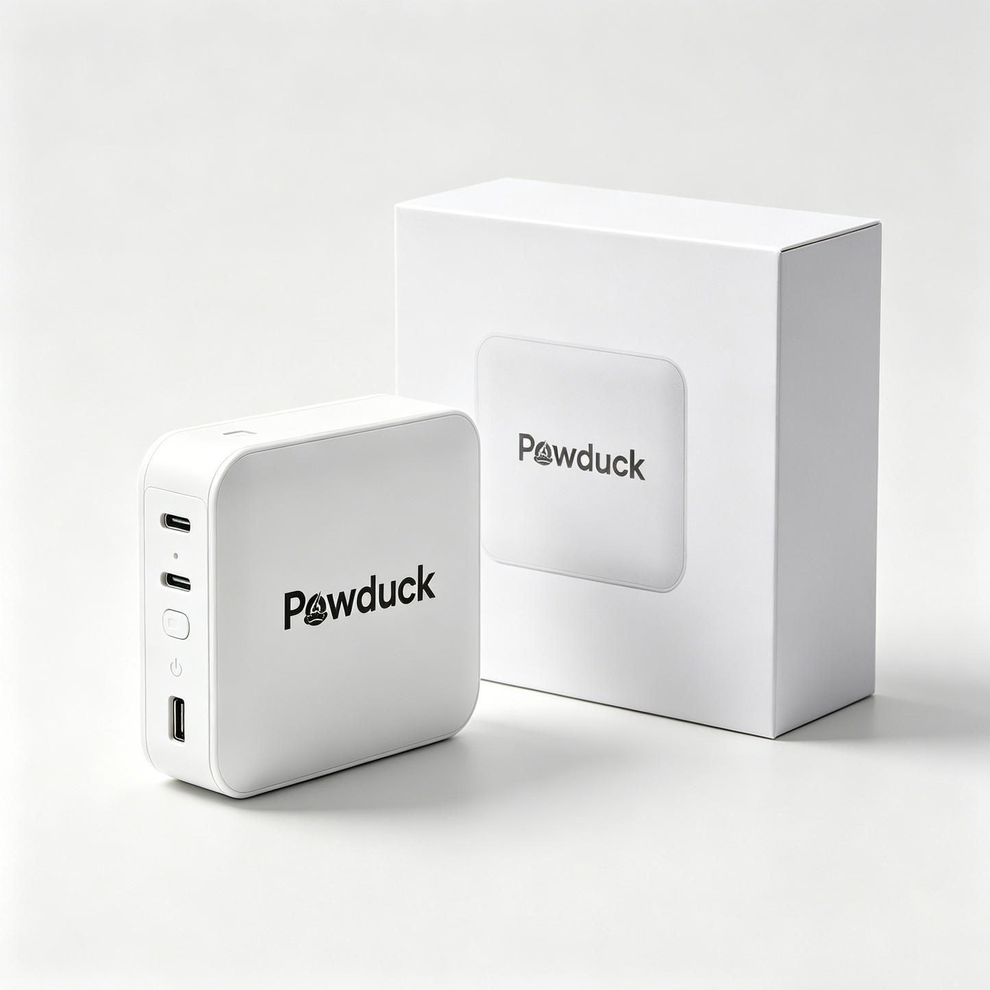 Powduck Portable Power Bank Charger, Multi Port USB C Fast Charging Portable Charger, Compact Lightweight External Battery Pack for iPhone Android Travel Daily Use