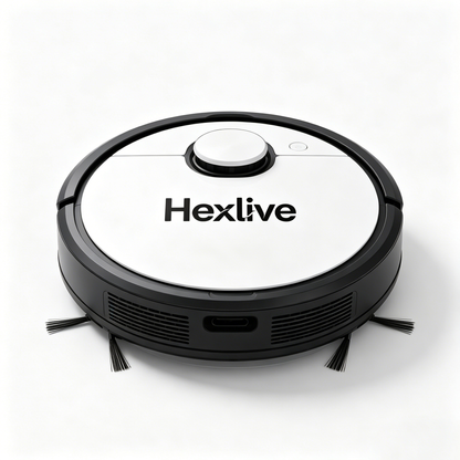Hexlive Robot Vacuum Cleaner, Strong Suction Automatic Robotic Vacuum, Smart Anti-Collision Cleaning Robot for Hard Floors & Pet Hair, USB Rechargeable Low Noise Automatic Home Vacuum Cleaner
