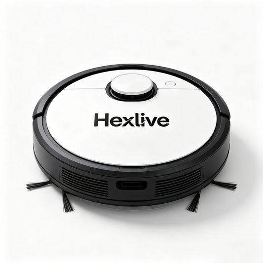 Hexlive Robot Vacuum Cleaner, Strong Suction Automatic Robotic Vacuum, Smart Anti-Collision Cleaning Robot for Hard Floors & Pet Hair, USB Rechargeable Low Noise Automatic Home Vacuum Cleaner