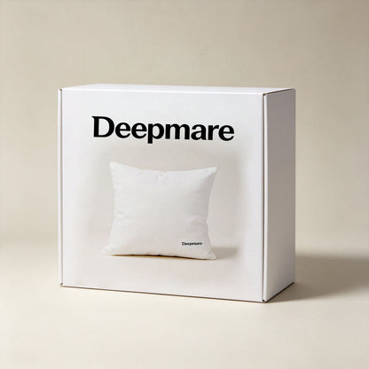 Deepmare Square Throw Pillow Insert, Soft Fluffy Decorative Cushion Inner, Compressed‑Packed Pillow Stuffer for Sofa, Couch & Bed