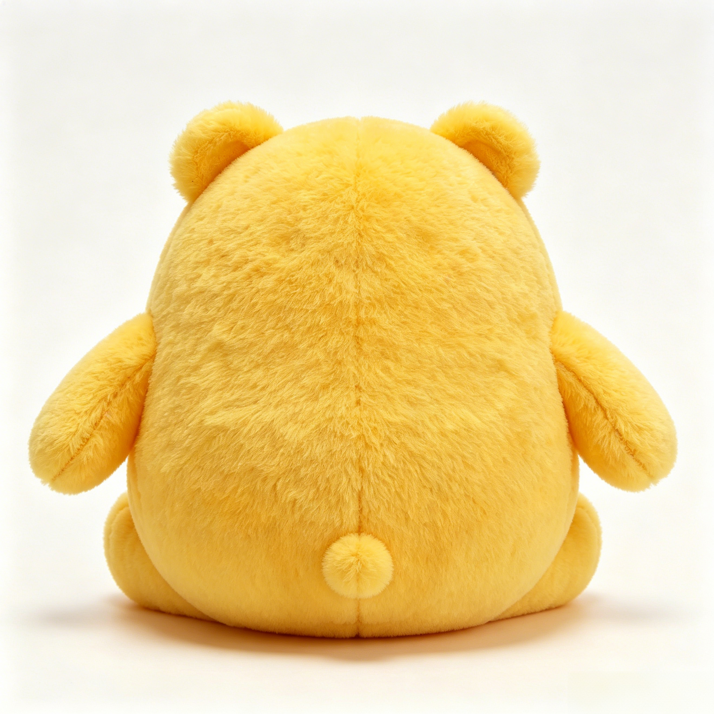 Diyview Round Yellow Bear Plush Stuffed Animal, Soft Squishy Teddy Bear Plush Pillow, Cute Chubby Bear Plushie for Kids, Birthday Gift & Bedroom Decor