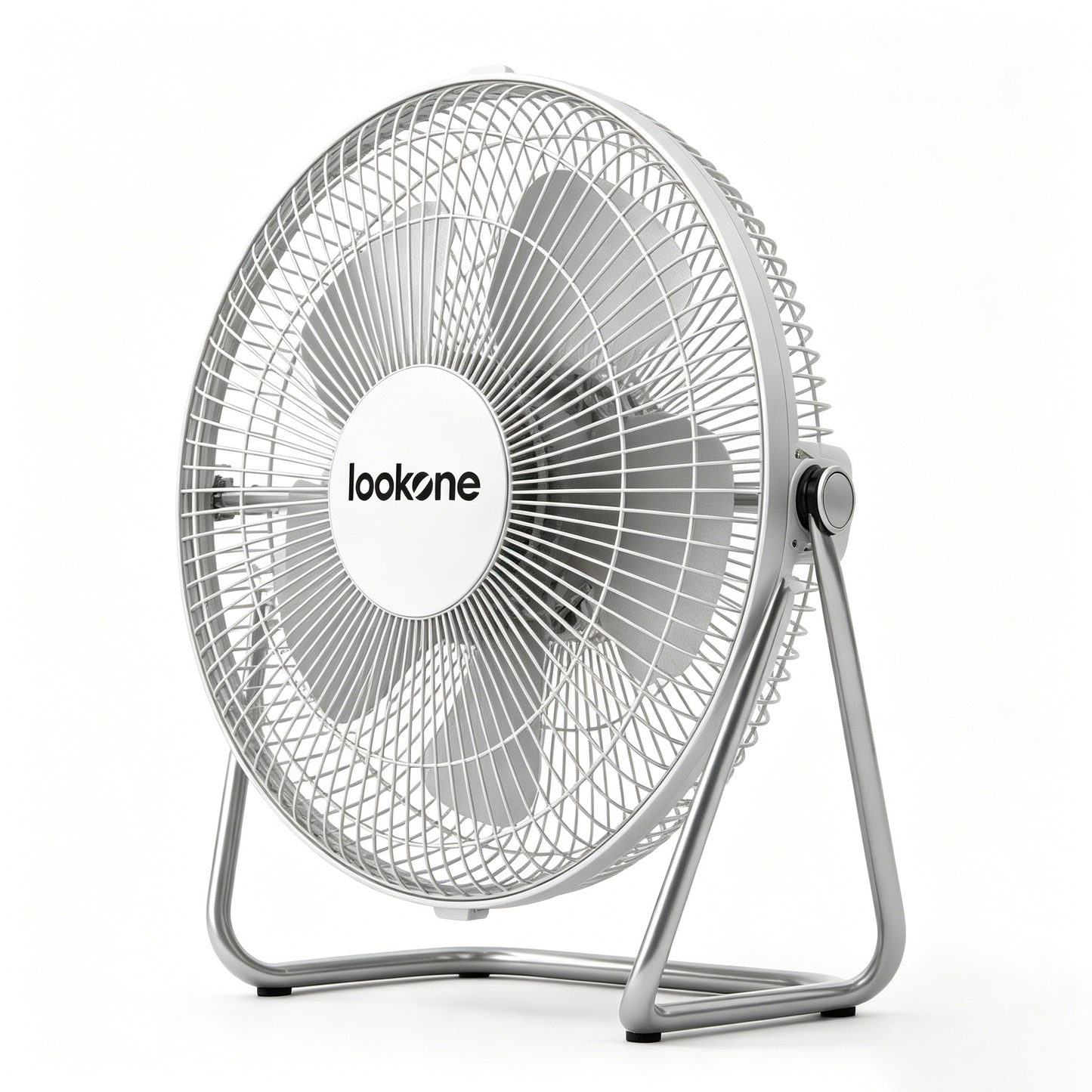 lookone Portable Metal Desk Fan, 3-Speed Adjustable Small Personal Fan, Ultra Quiet Operation, Compact Table Fan for Home, Office, Bedroom, Dorm, Outdoor Use