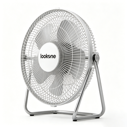 lookone Portable Metal Desk Fan, 3-Speed Adjustable Small Personal Fan, Ultra Quiet Operation, Compact Table Fan for Home, Office, Bedroom, Dorm, Outdoor Use