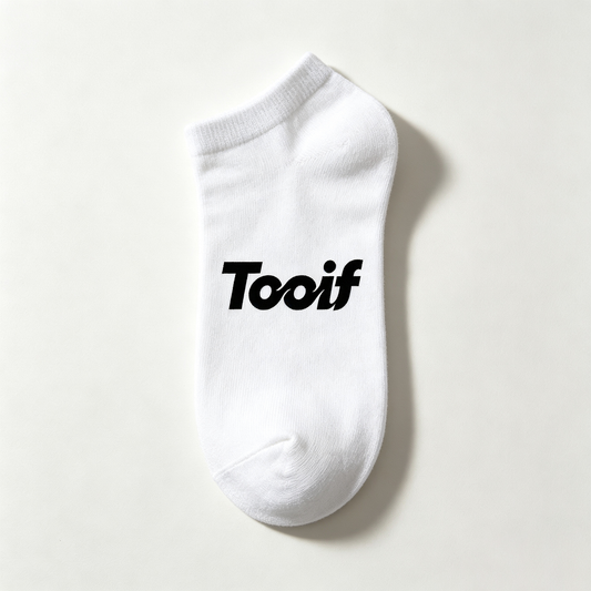 Tooif Unisex Cotton Low Cut Ankle Socks 4 Pairs Gift Box Pack, Soft Breathable No Show Short Socks, Bold Block Letter Casual Athletic Socks for Men Women Daily Sports