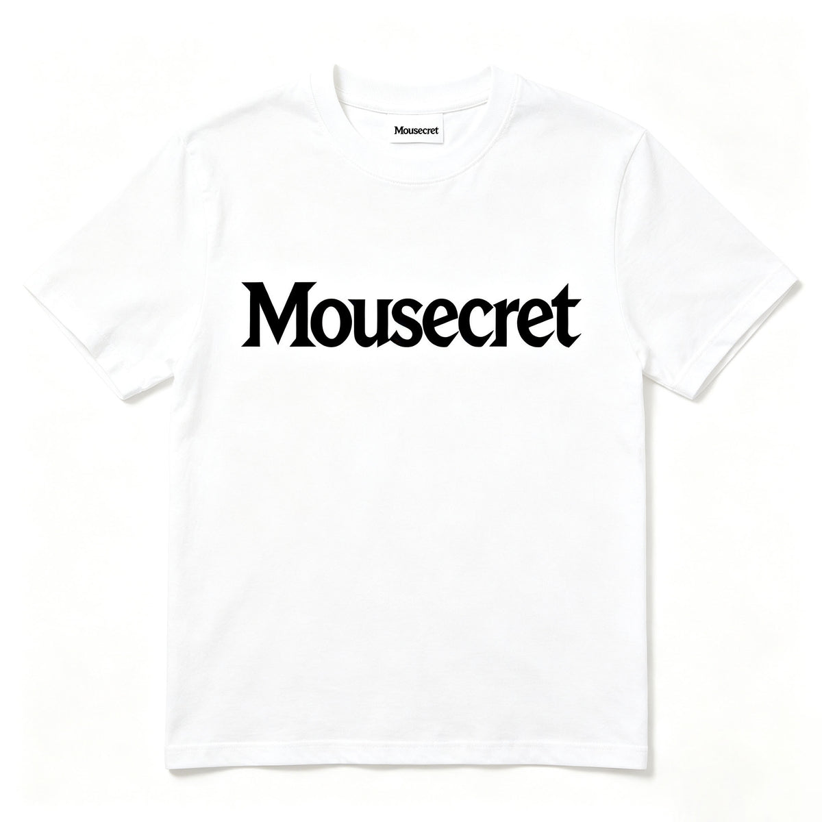 Mousecret Classic Short Sleeve T-Shirt, Crew Neck Casual Tee Top, Soft Breathable Cotton T-Shirt for Men Women Daily Wear