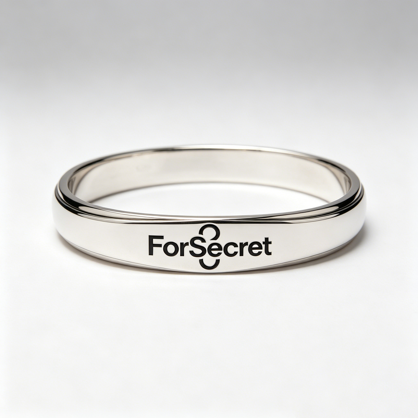 ForSecret Polished Silver Bangle Bracelet, Minimalist Smooth Solid Cuff Bracelet, Tarnish Resistant Daily Stackable Wrist Jewelry Gift for Women Men