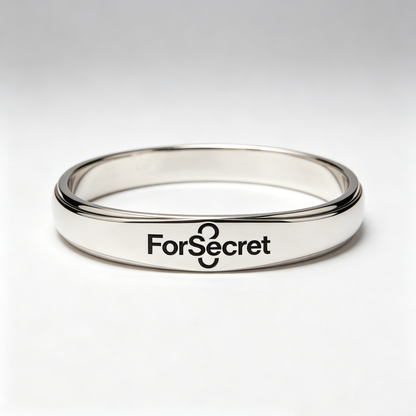 ForSecret Polished Silver Bangle Bracelet, Minimalist Smooth Solid Cuff Bracelet, Tarnish Resistant Daily Stackable Wrist Jewelry Gift for Women Men