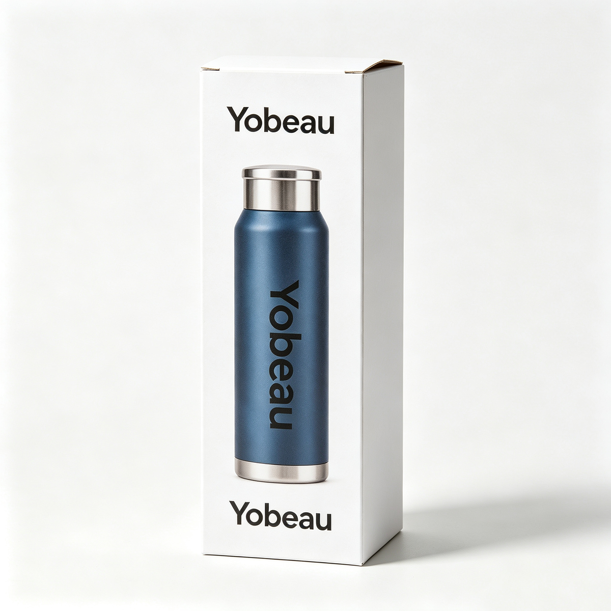 Yobeau Insulated Stainless Steel Water Bottle, Double Wall Vacuum Insulated Travel Mug, Leak Proof Reusable Thermos for Outdoor, Gym and Daily Use