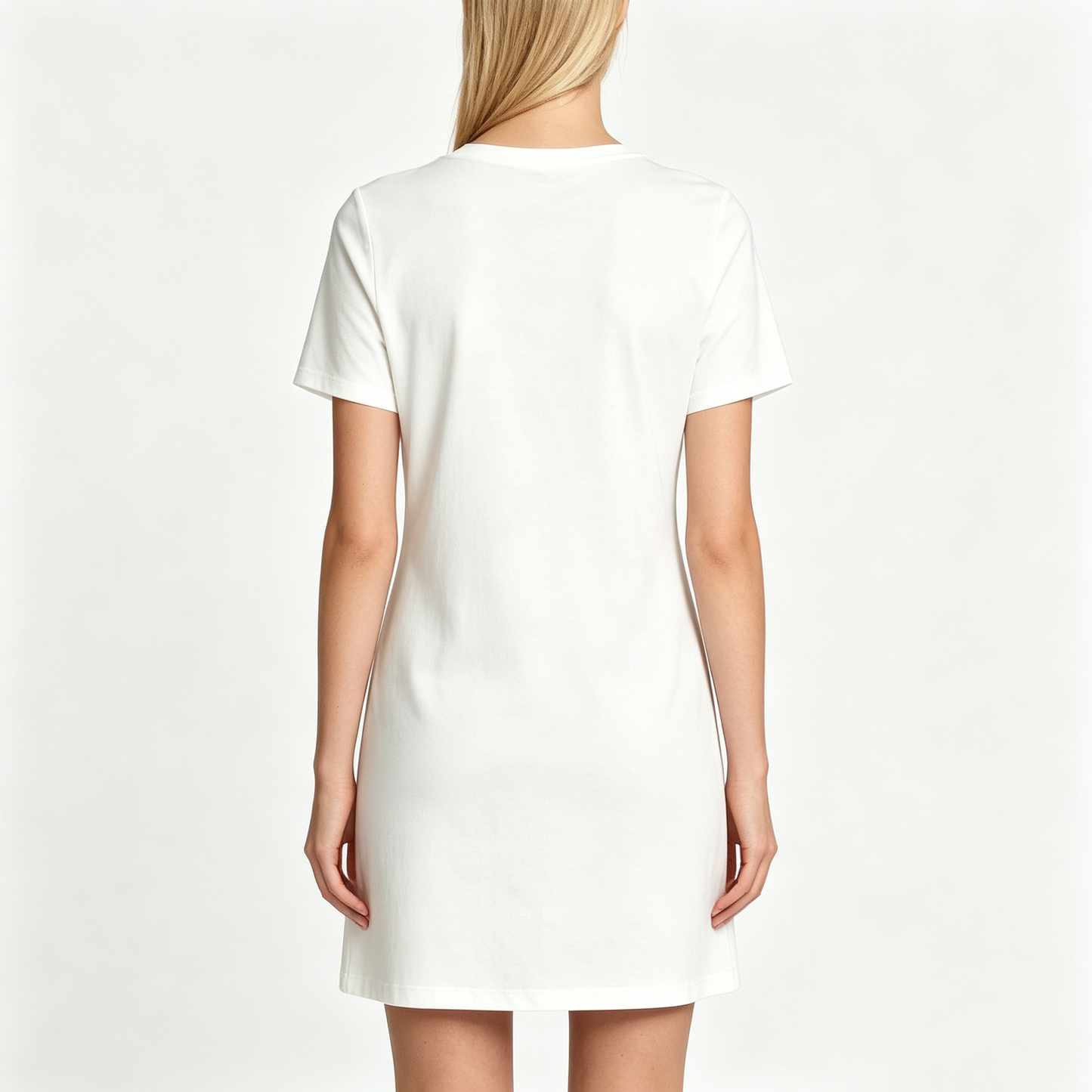 Wearidae Women's Short Sleeve Mini T-Shirt Dress, Casual Crew Neck Loose Fit Above Knee Tee Dress, Everyday Basic Soft Short Dress for Summer Daily Wear