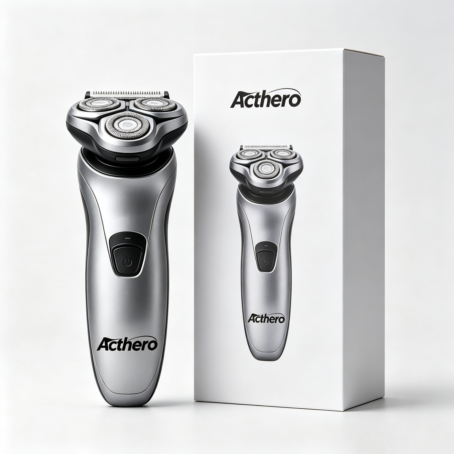 Acthero 3D Floating Rotary Electric Shaver for Men, Rechargeable Waterproof Cordless Shaver with Pop-Up Trimmer, Close Smooth Shaving for Daily Travel & Home Use