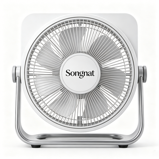 Songnat Portable Desk Fan, Adjustable Quiet Table Fan with 3 Speeds, Compact Personal Air Circulator Fan for Home, Office, Bedroom, Dorm & Small Spaces
