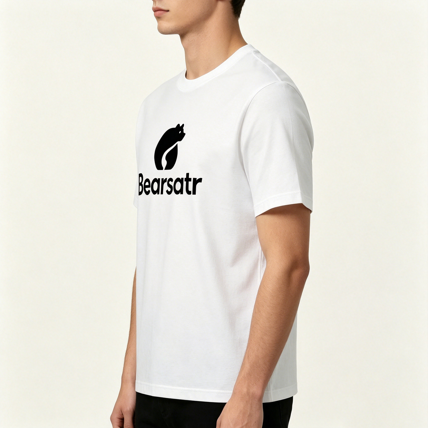 Bearsatr Men Classic Cotton Short Sleeve Crew Neck T-Shirt Casual Daily Basic Tee