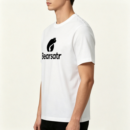 Bearsatr Men Classic Cotton Short Sleeve Crew Neck T-Shirt Casual Daily Basic Tee