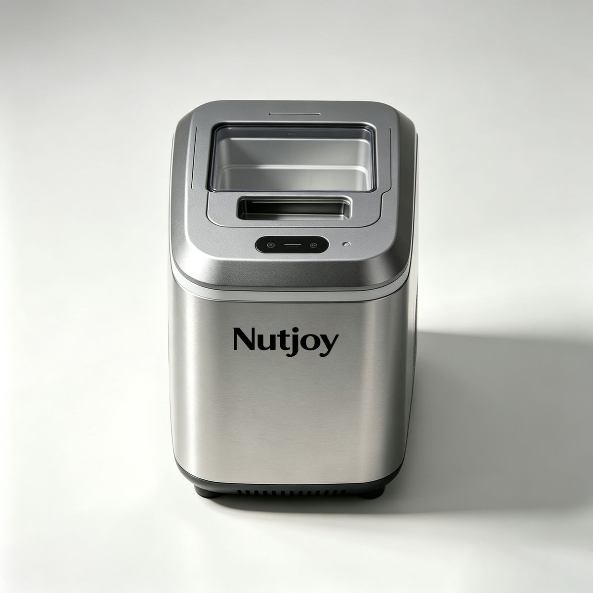 Nutjoy Countertop Ice Maker Machine, Portable Self‑Cleaning Ice Cube Maker, Compact Stainless‑Steel Ice Machine for Home, Kitchen, Office & Party