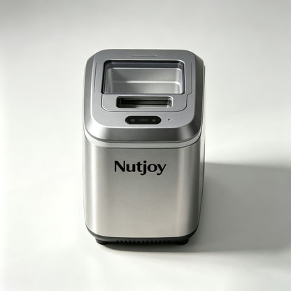 Nutjoy Countertop Ice Maker Machine, Portable Self‑Cleaning Ice Cube Maker, Compact Stainless‑Steel Ice Machine for Home, Kitchen, Office & Party