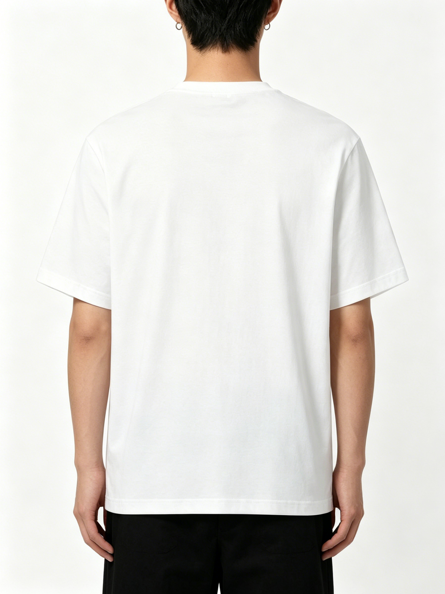 Densun Premium Cotton Crew Neck Short Sleeve T-Shirt, Minimalist Basic Casual Tee, Soft Breathable Loose Fit Everyday Top for Streetwear Daily Outdoor Work