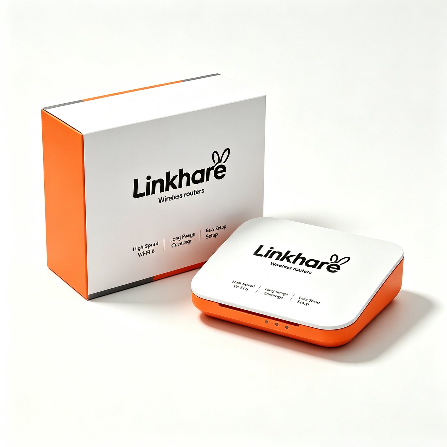 Linkhare Wireless Router, Multi-Port Gigabit Ethernet Home Internet Router, Long Range High Speed WiFi Router, Plug & Play Easy Setup Router for Home & Small Office
