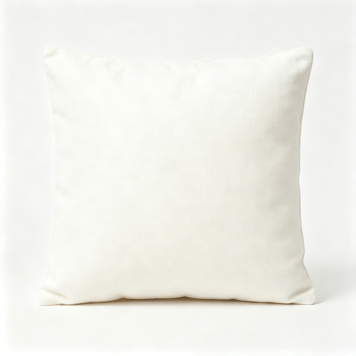 Carebb Decorative Throw Pillow, Minimalist Cream Square Accent Pillow, Soft Linen Blend Cushion for Sofa Couch Bedroom Living Room Home Decor