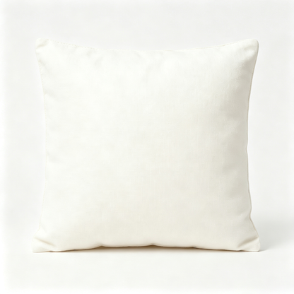 Carebb Decorative Throw Pillow, Minimalist Cream Square Accent Pillow, Soft Linen Blend Cushion for Sofa Couch Bedroom Living Room Home Decor