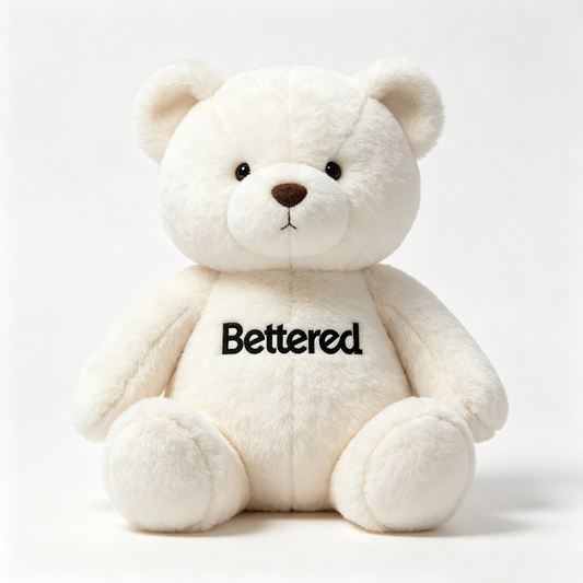 Bettered Cream White Teddy Bear Stuffed Animal, Ultra Soft Fluffy Plush Bear Toy,Comfort Companion Plush Doll for Kids Adults, Perfect Gift for Birthday
