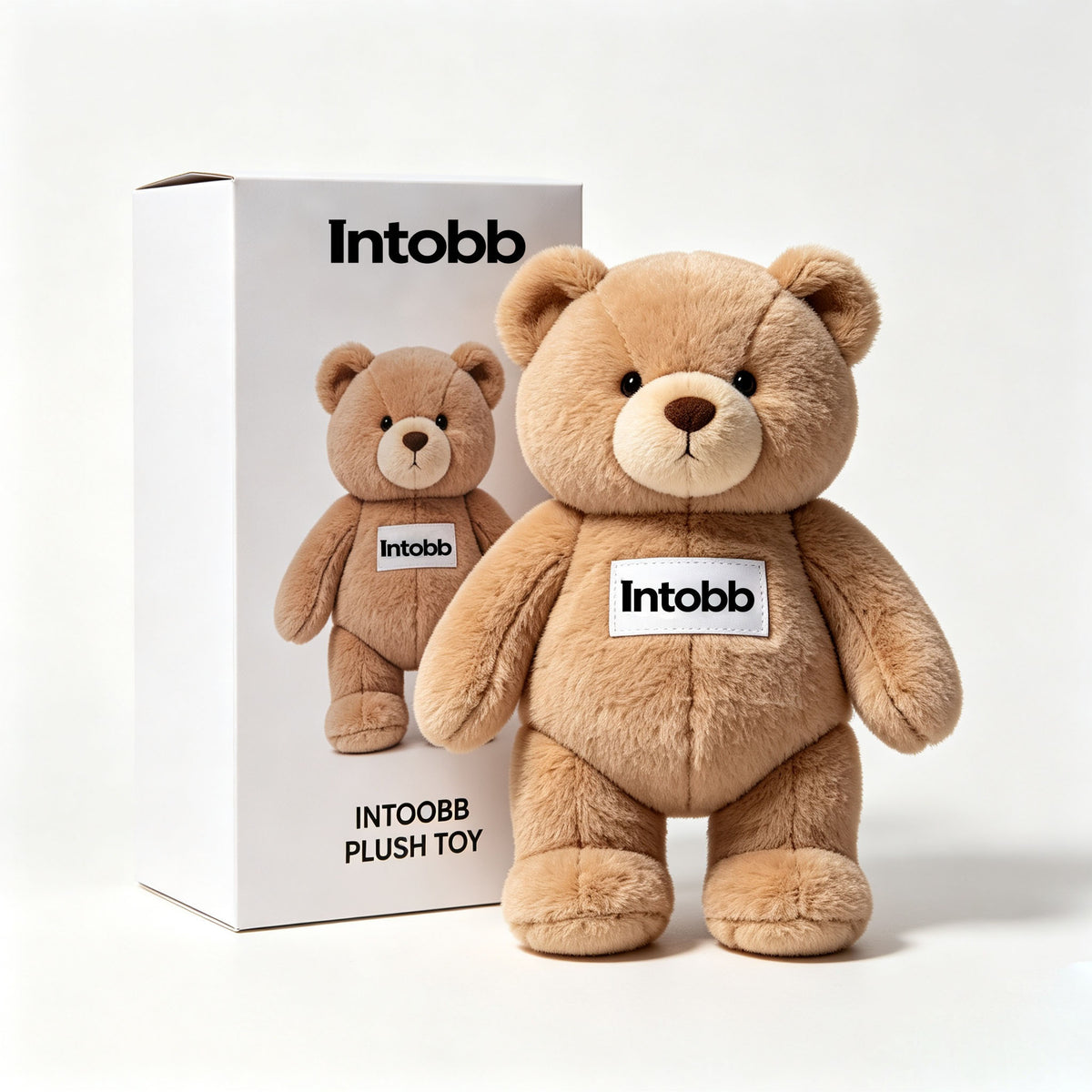 Intobb Teddy Bear Plush Toy, Soft Stuffed Animal Bear Plush Doll, Cuddly Plush Companion for Kids Adults, Premium Gift Box Packaging