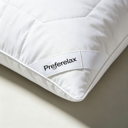 Preferelax Bed Pillow for Sleeping, Soft Supportive Plush Pillow, Premium Hotel‑Quality Stomach Back Side Sleeper Pillow, Breathable Comfort Pillow for Home & Bedroom