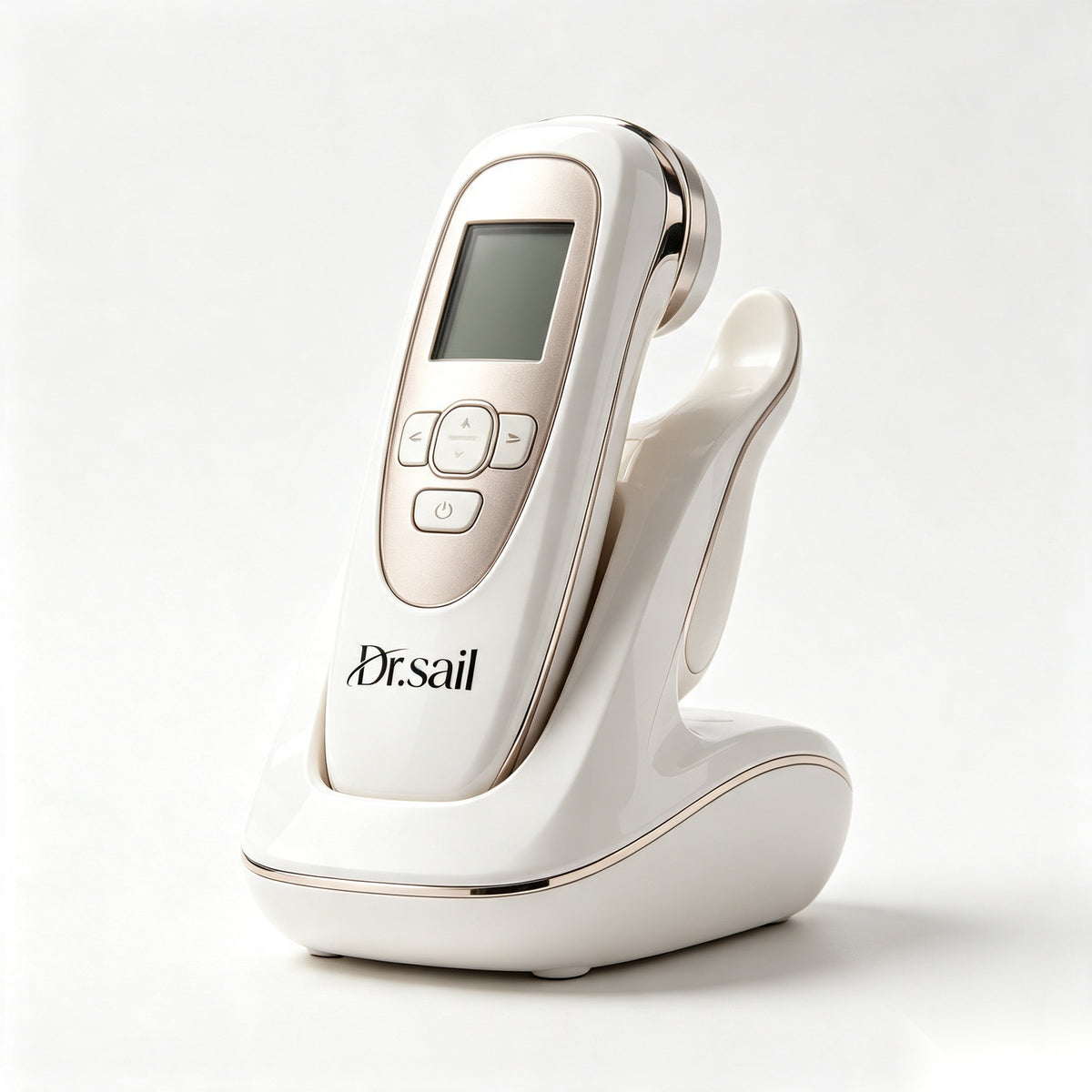 Dr.sail Handheld At-Home Facial Beauty Device with LCD Display, Rechargeable Skin Care Massager with Charging Dock, Multi-Mode Portable Face Tightening & Skin Refining Instrument for Daily Home Use