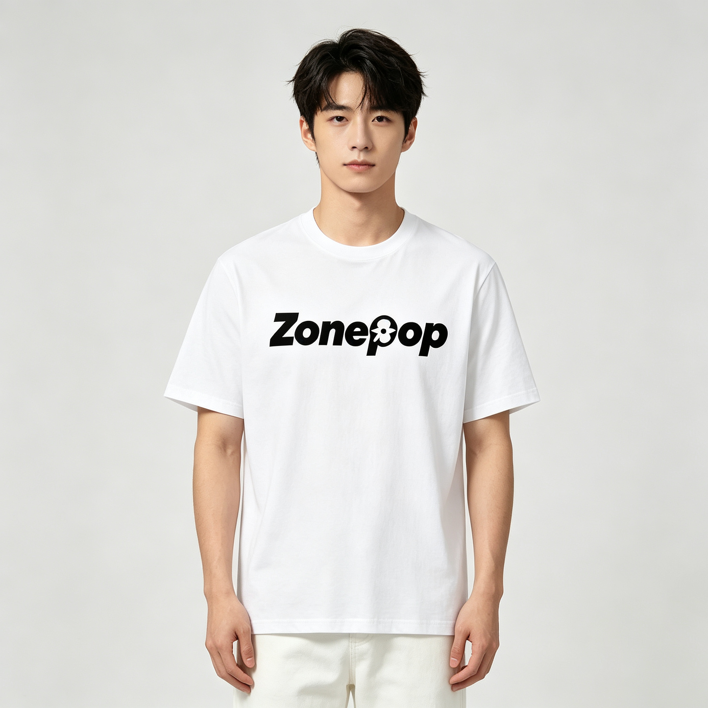 Zonepop Classic Letter Graphic Crew Neck Short Sleeve T-Shirt, Casual Loose Fit Basic Tee, Everyday Lightweight Top
