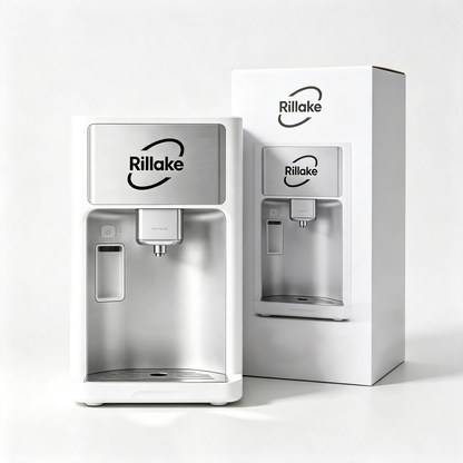 Rillake Countertop Drinking Fountain, Quick‑Dispense Water Dispenser, Splash‑Proof Desktop Water Machine, Easy‑to‑Clean Stainless‑Steel Inner Tank for Home, Office & Dorm Use