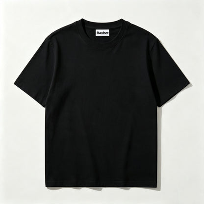Boxhot Classic Crew Neck Short Sleeve T-Shirt, Solid Basic Casual Tee, Lightweight Everyday Top for Men