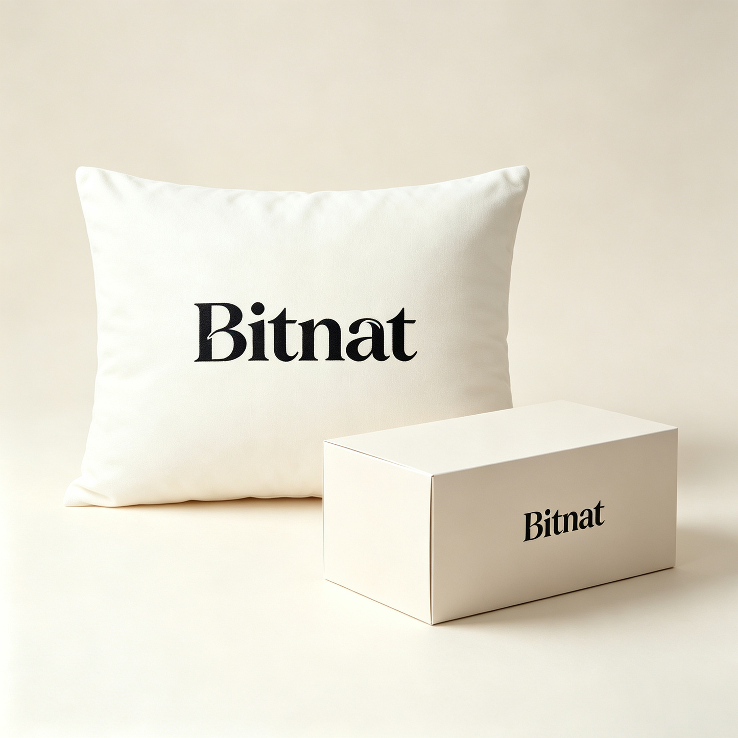 Bitnat Decorative Throw Pillow with Insert, Soft Linen Square Accent Pillow for Sofa Couch Bed Home Decor, Comes with Premium Gift Box Packaged