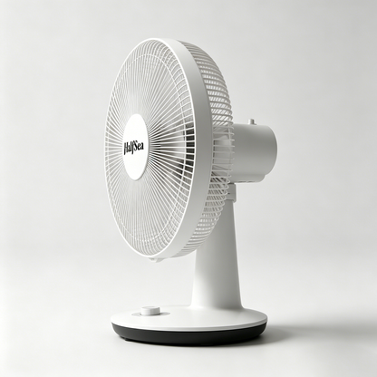 【HalfSea Desk Electric Fan】—— Your Compact, Quiet Cooling Solution for All Spaces