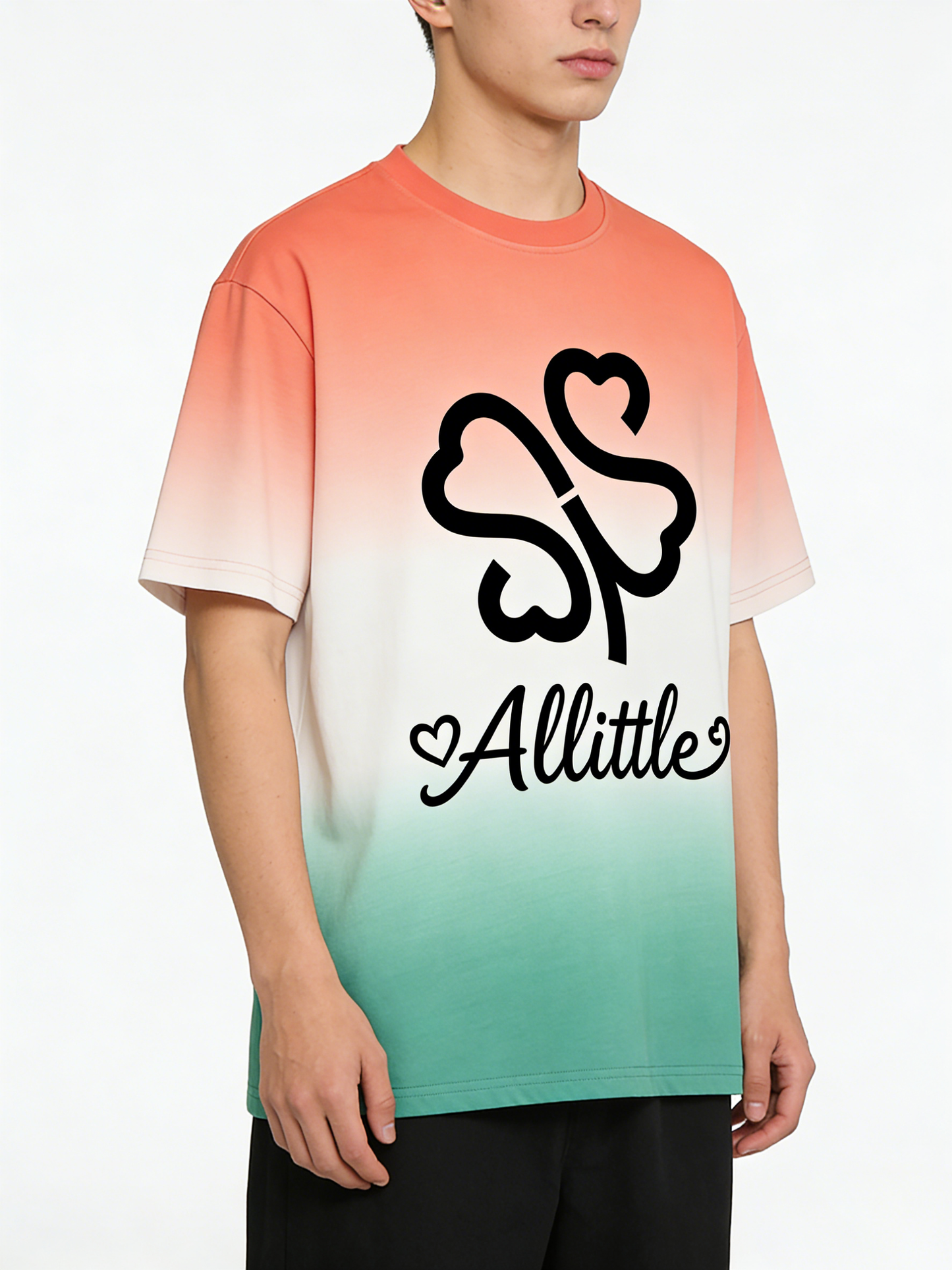 【Allittle Gradient Clover T-Shirt】—— Stylish & Comfortable Casual Wear Essential