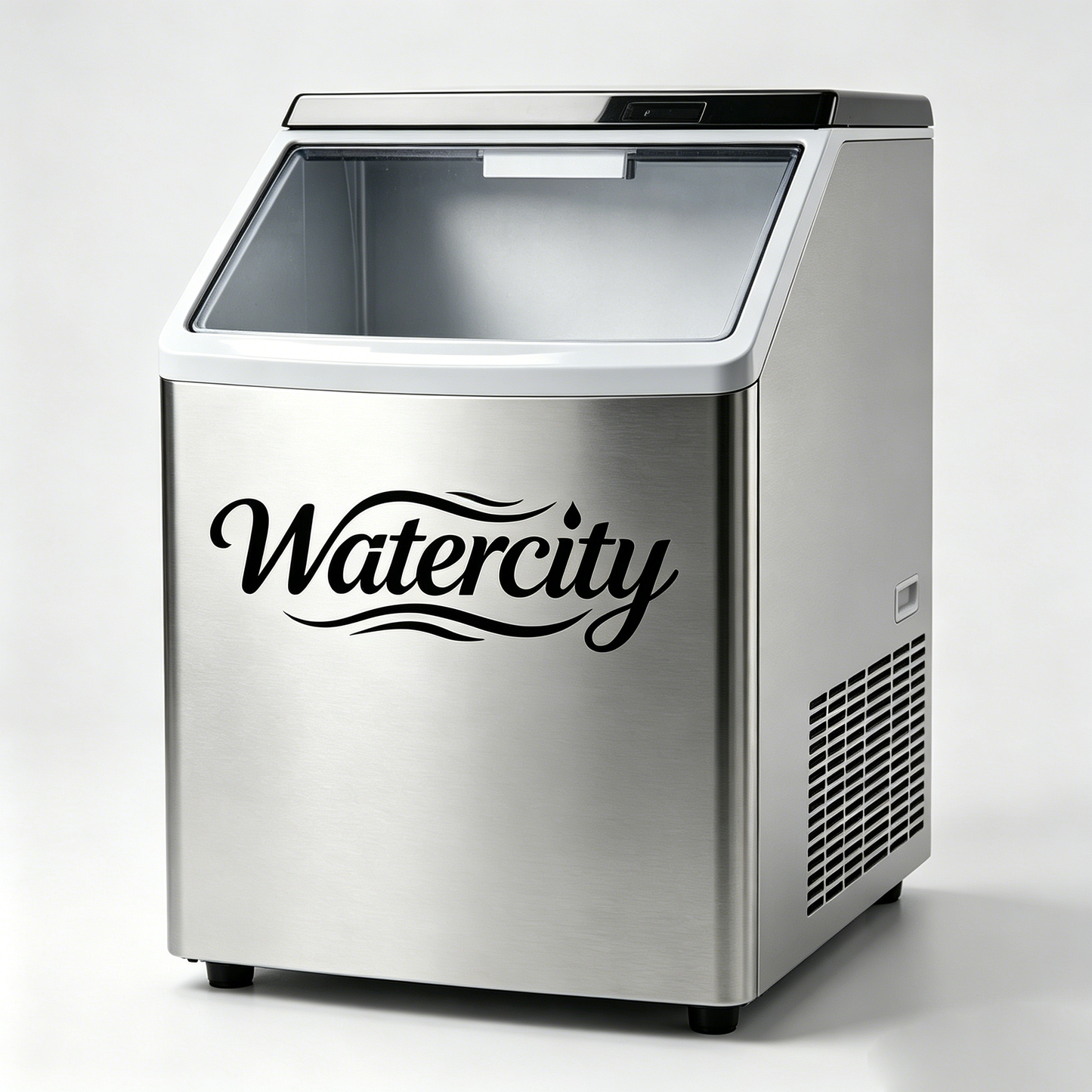 Watercity Ice Maker Machine, 24H Stainless Steel Countertop Ice Machine, 24pcs/12Mins Quick Ice Making, Auto Clean, Portable Ice Maker with Scoop & Basket for Home, Bar, Restaurant, Office