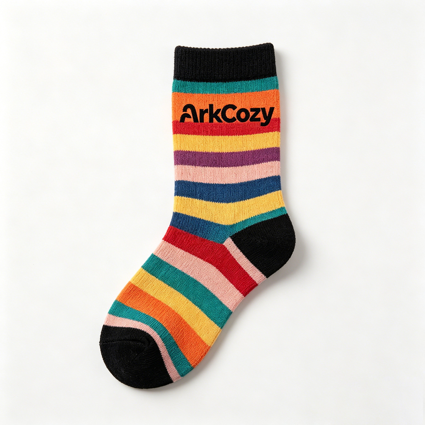 【ArkCozy Rainbow Striped Crew Socks】—— Comfort & Colorful Style for Everyday Wear