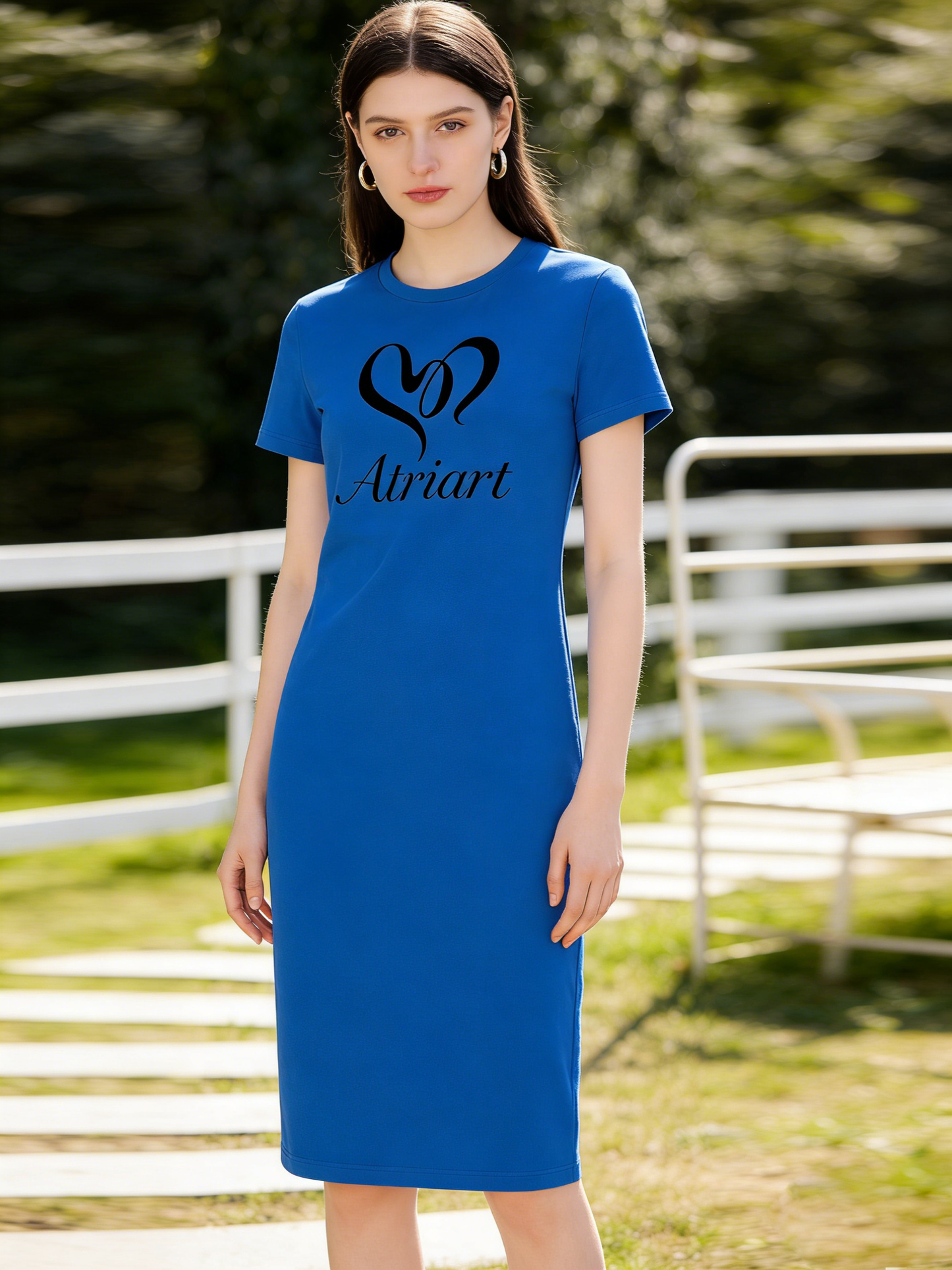 【Atriart Heart Logo Midi Dress】—— Effortless Style & All-Day Comfort
