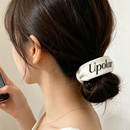 Upolar Soft Fabric Hair Ties 6‑Pack, Wide Stretchy No‑Slip Scrunchies Comfort Thick Hair Elastics, Minimalist Daily Hair Accessories for Women Girls