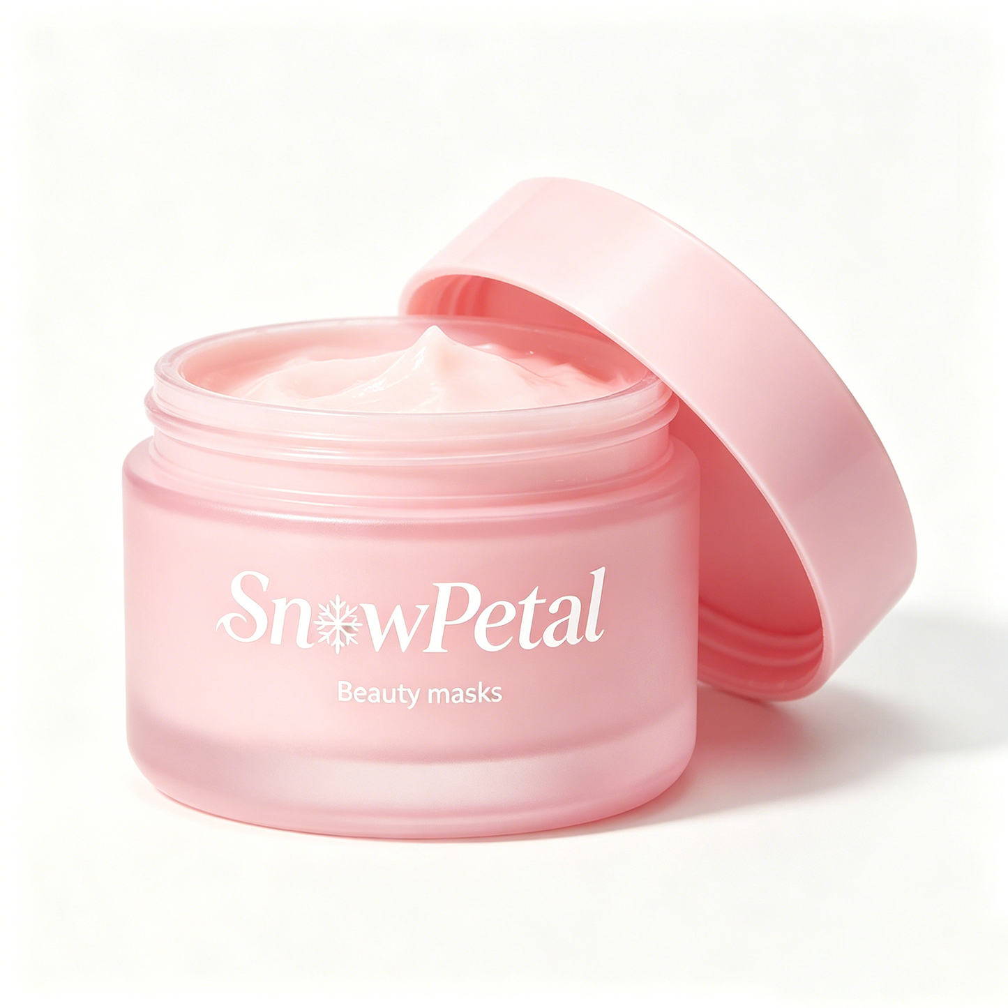 SnowPetal Hydrating Glow Beauty Mask, Deep Moisturizing Brightening Facial Mask for Dry Dull Skin, Soft Cream Wash-off Face Mask for All Skin Types