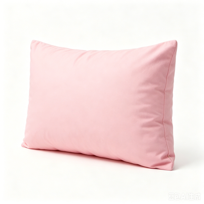 Mortalife Soft Cotton Throw Pillow - Decorative Rectangular Pillow for Couch, Bed, Living Room & Bedroom, Pink Cozy Pillow for Home Decor & Comfort