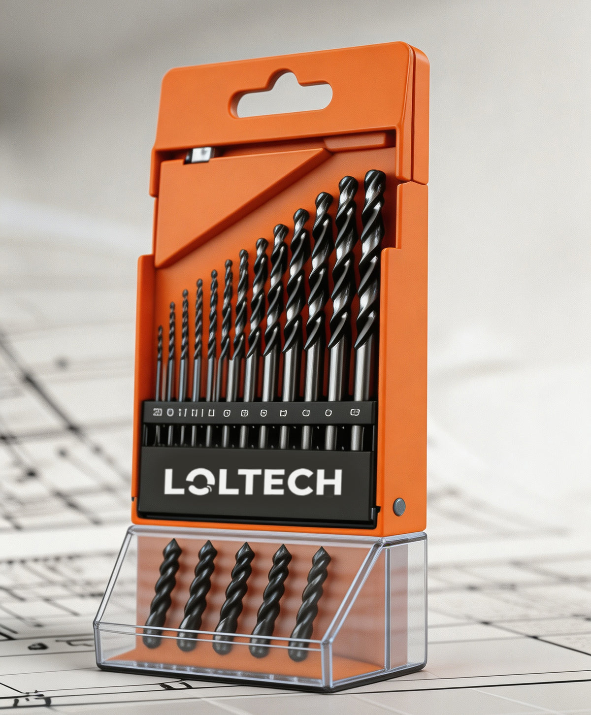 LOLTECH Drill Bits Set, Bits for Power Drills, Multi-Size High Speed Steel Twist Drill Bit Kit, Multipurpose Drilling Bits for Wood, Metal, Plastic, DIY Home & Construction Use