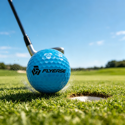 FLYEASE Golf Balls 12 Pack, High Performance Distance Balls, Low Spin, Soft Feel for Swing Control, Premium Matte Blue Golf Balls