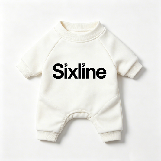 Sixline Soft Cotton Dog Jumpsuit Sweatshirt, Breathable Stretchy Pet Onesie Outfit, Comfortable Daily Wear Puppy Clothes for Small Medium Dogs