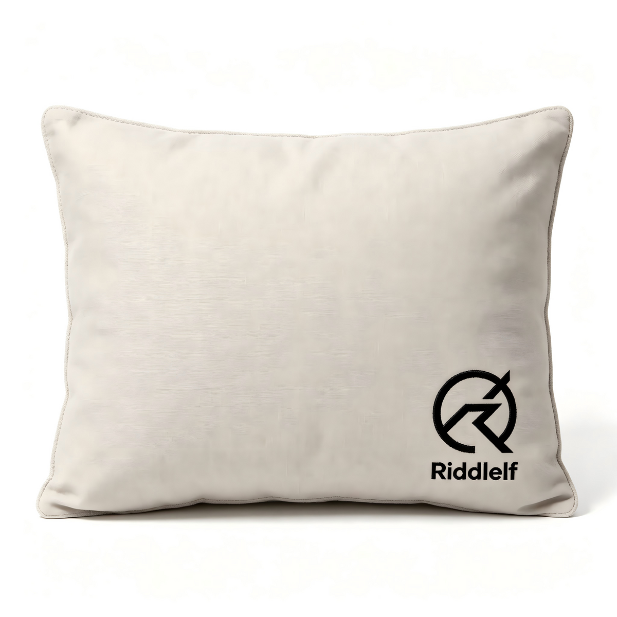 Riddlelf Decorative Throw Pillow, Rectangular Light Beige Accent Cushion, Soft Textured Linen Blend Pillow for Sofa Couch Bedroom Office Home Decoration