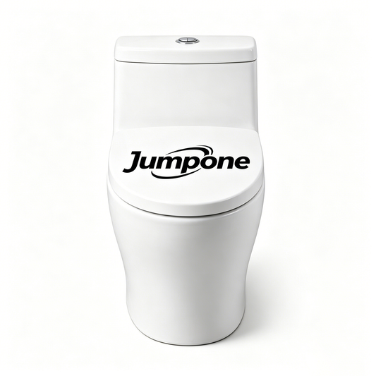 Jumpone One-Piece Toilet, High Efficiency Dual Flush, Soft-Close Seat, Modern Elongated Bowl, White Ceramic Bathroom Toilet