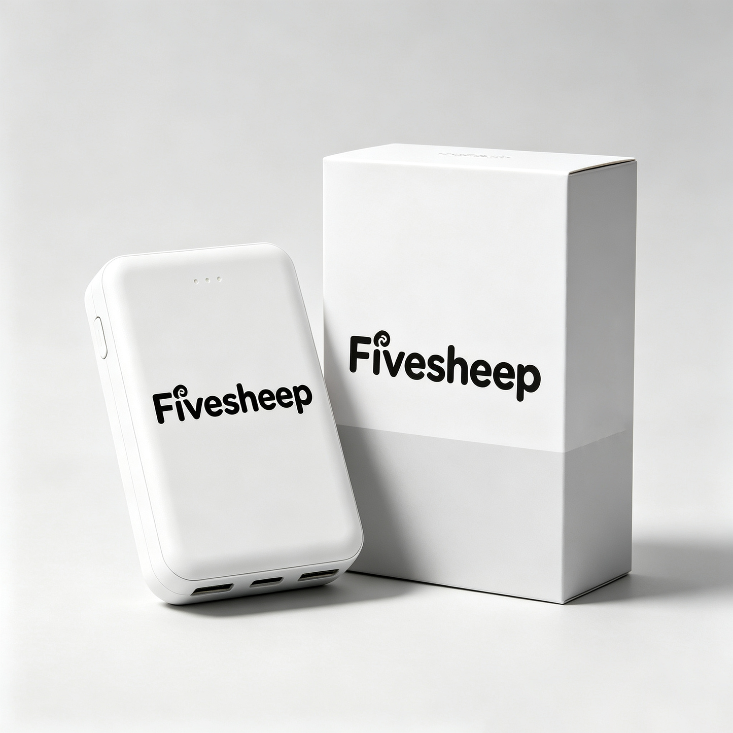 Fivesheep Portable Power Bank, High Capacity Mini Portable Charger with 3 USB Output Ports, Compact Slim External Battery Pack, Fast Charging Portable Phone Charger Travel Daily Use, Premium White Gift Box