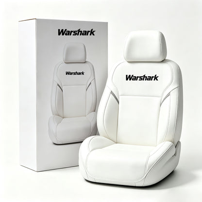Warshark Car Seat Cover, Premium Faux Leather Vehicle Seat Cushion, Fold‑Compressed Packaged Full Wrap Protector for Car Front Seats, Comfortable & Waterproof Auto Seat Protector